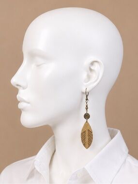 Fashion Jewelry- Feather Dangle Earrings